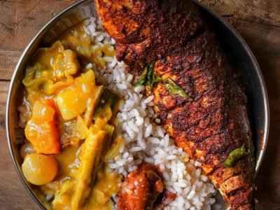 Fish curry with rice – a staple